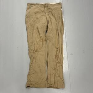 Vintage 50s Tan Sanforized Sail Cloth Workwear Chinos 36x31